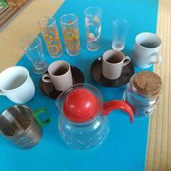 コップ、マグカップ、コーヒーカップ(皿有り)