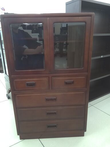 ★ジモティ割あり★ カリモク キャビネット ブラウン H75×D30×W45 クリーニング済み HJ2176