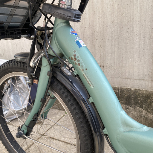 ブリヂストン　電動アシスト自転車 Angelino petite e(アンジェリーノ プティット e) 3人乗り対応 20型 内装3段変速 12.8Ah T.レトログリーン