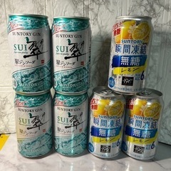 翠ジンソーダ4缶+瞬間凍結無糖レモン3缶