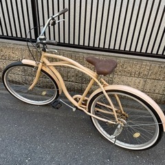 ビーチクルーザー　自転車　マットベージュ