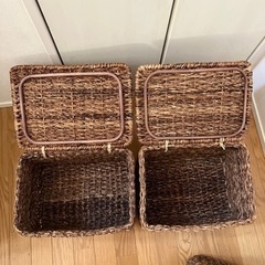 廃盤品 無印良品 バクバク カゴ蓋付✖️4