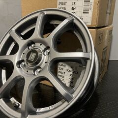 新品 TOPY LVFⅡ 社外ホイール 14インチ 4.5J4HPCD100+45 ekワゴン N-BOX スペーシア ミライース ステラ ワゴンR デイズ等　(MHZ246)クレジットカード QRコード決済可能
