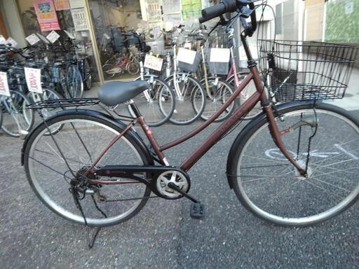 中古自転車2917 27インチ 6段ギヤ LEDオートライト