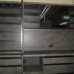 R216 最高級 PAMOUNA 石目柄、キッチンボード、 2点セット、幅200cm 美品