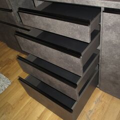 R216 最高級 PAMOUNA 石目柄、キッチンボード、 2点セット、幅200cm 美品