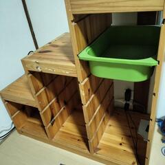 IKEA 収納棚　子供部屋　おもちゃ収納　階段型