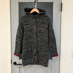 決まりました179/WG ニットロングコート 内側フリース