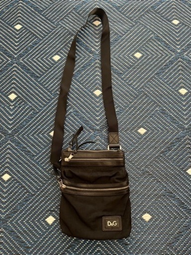 DOLCE\u0026GABBANA D\u0026G ショルダーバッグ プレート レザー ナイロン