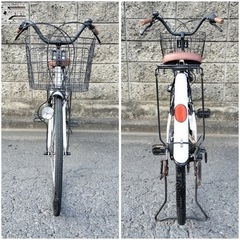 自転車 ママチャリ カゴ付き 籠付き dix huit 白 ホワイト 委任状添付