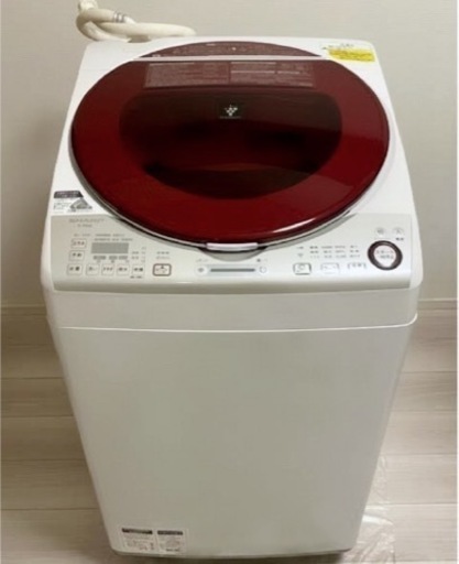 (送料無料) 洗濯・乾燥機 洗8kg 乾4.5kg 温風で完全に乾かす SHARP ワイドマウス ⑤