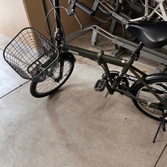 【美品】JEEP ジープ 折りたたみ自転車 カーキ