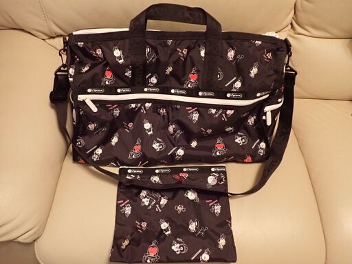 レスポートサック　BT21 LINE FRIENDS 　ラージ　ボストンバッグ　ポーチ付き