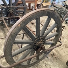 大正レトロ　運搬車　リアカー　大八車