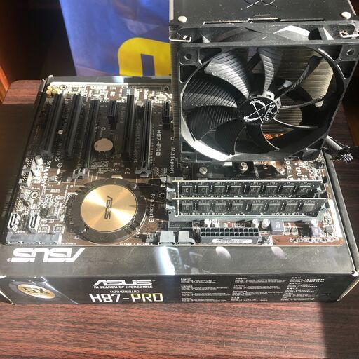 INTEL i7-4790K + H97-PROマザーボード　+　８GB DDR31600メモリ2枚　+500W電源　+　希望でパソコンケース