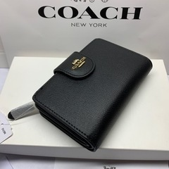 COACH の二つ折り財布  新品未使用品　　ブラック　