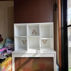 ディズニーミッキー 子供部屋家具 本棚 勉強机 おもちゃ箱