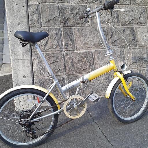 20インチ　中古　折り畳み自転車　外装６段ギヤ付き【現在使用中・絶好調★】