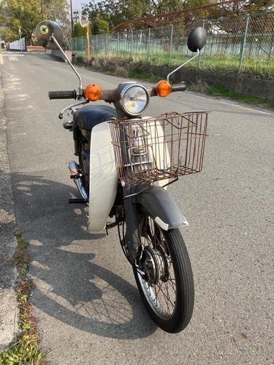 ☆ホンダ　スーパーカブ　Ｃ７０　エンジン１発始動　走行良好　クラッチ板、マフラー新品交換　バッテリー新品　１９７８年頃　腐り無し　登録書類付　検索用→ アンドン　あんどん　行灯 ☆ホンダ スーパーカブ C70 エンジン1発始動 走行良好 クラッチ板