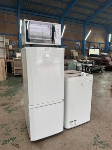 決まりました☆新生活♪費用抑えたい方♪2016年製セット☆中古☆冷蔵庫☆洗濯機☆電子レンジ☆146L☆4.5kg☆