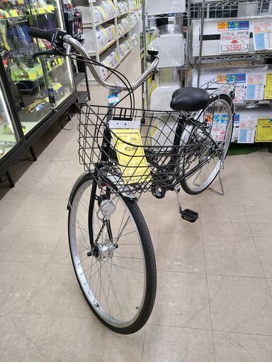 ★店頭にて試乗可★ ★美品★　J4353　ジテンシャホンポ　ガクチャリノーパンクファミリー　シティサイクル　ブラック　27インチ　6段変速　 クリーニング、簡易メンテナンス済み　【リユースのサカイ柏店】流山市 中古自転車 松戸市 中古自転車 我孫子市 中古自転車 船橋市 中古自転車 守谷市 中古自転車 取手市 中古自転車　柏市 中古自転車