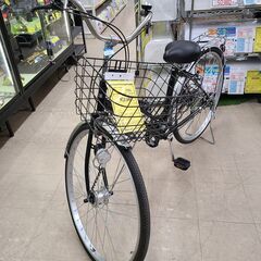 ★店頭にて試乗可★ ★美品★　J4353　ジテンシャホンポ　ガクチャリノーパンクファミリー　シティサイクル　ブラック　27インチ　6段変速　 クリーニング、簡易メンテナンス済み　【リユースのサカイ柏店】流山市 中古自転車 松戸市 中古自転車 我孫子市 中古自転車 船橋市 中古自転車 守谷市 中古自転車 取手市 中古自転車　柏市 中古自転車