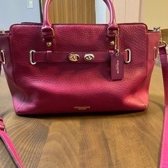 COACH ハンドバッグ　ショルダーストラップ付き