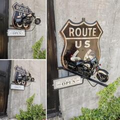 アメリカンバイク バイク屋 壁掛け看板 OPEN&CLOSED サインボード