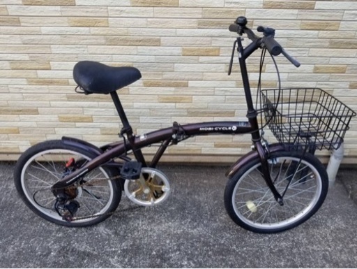 中古自転車 6段変速 20インチ 折りたたみ ライトなし 軽整備済み 防犯登録対応 町田市 相模原市 MM123