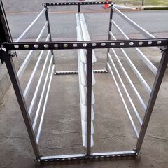 アルミ苗箱コンテナ　運搬用アルミコンテナ　軽トラ運搬用　V型　60枚対応