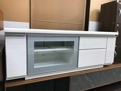 ニトリ ポスティア 125  テレビ台  ローボード テレビボード TV台 TVボード ラック 幅125cm おしゃれ 木目調 ホワイト クリーニング済 新生活 一人暮らし　堺市 石津【ジャングルジャングルサカイ石津店】