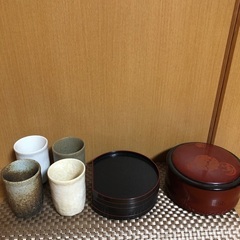 湯呑み茶碗、和菓子皿、菓子鉢