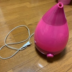 【ネット決済・配送可】アロマ超音波加湿器　ピンク
