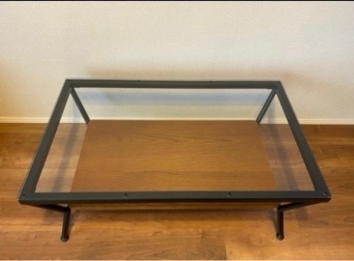 直接引取り専用 Francfranc ガラステーブル 直接引き取り可】フランフラン／ガラス天板 コーヒーテーブル 直接引