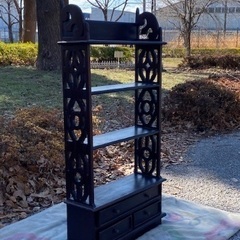 ◎お値下げしました‼️ 【断捨離中】 早い者勝ち‼️ 古い 木製 本棚 本箱 アンティークアトリエ本棚書棚飾り棚陳列棚店舗什器天童木工柳宗理剣持勇食器棚箪笥民芸和家具ディスプレイ 