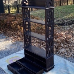 ◎お値下げしました‼️ 【断捨離中】 早い者勝ち‼️ 古い 木製 本棚 本箱 アンティークアトリエ本棚書棚飾り棚陳列棚店舗什器天童木工柳宗理剣持勇食器棚箪笥民芸和家具ディスプレイ 