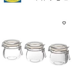 【新品】IKEA   KORKEN   ふた付き保存瓶　3個