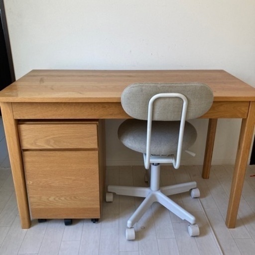 無印良品　学習机　袖机セット