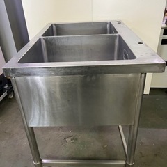 ステンレス製 2槽シンク 900x600x800