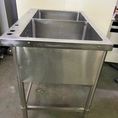 ステンレス製 2槽シンク 900x600x800