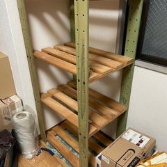 組み立て木製4段棚