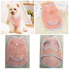 ペット　犬用　Ｄカン付　ボア＆モコモコ　洋服　サイズ　Ｍ　ピンク
