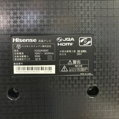 ✨安心の動作保証付✨Hisense 2020年製 32インチ液晶テレビ HJ32A5800【愛市IT008350-104】