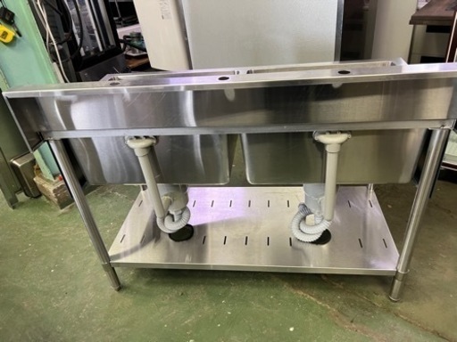 マルゼン2槽シンク 1200x600x800