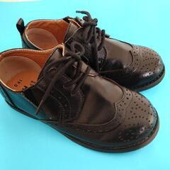 子ども靴　美品　黒19cm(入学式、入園式)