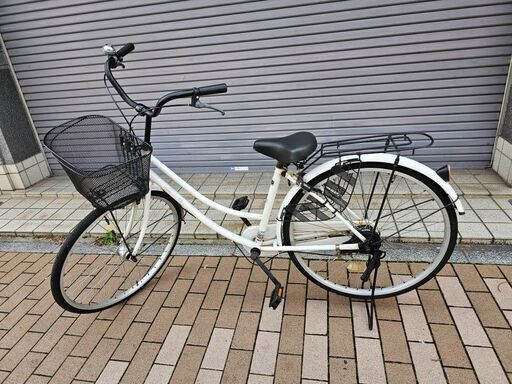 【お買い上げありがとうございました】自転車　26インチ　ライト　LEDオート　ママチャリ　ベル新品交換しました　防犯登録解除済み