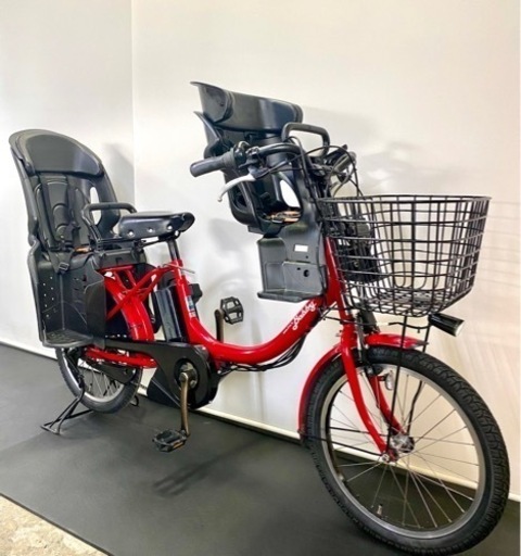 1都4県全域送料無料　業界最長12ヶ月保証　電動アシスト自転車　ヤマハ　パスバビー　20インチ 子供乗せ　新型アシスト　赤色
