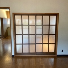 室内扉　ガラスと木製2枚セット　1枚のサイズ174.5cm×横9...