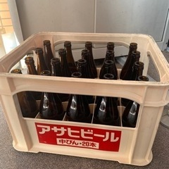 アサヒビール　中瓶　ビール空瓶20本とビールケース