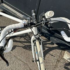 ロードバイク grandir  / グランディール 700c 27インチ相当 ホワイト シマノ 21段変速 スチールフレーム used